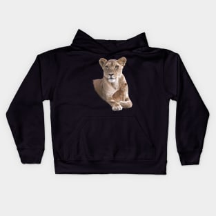 Lioness - Mama with Lion - Baby - Cat in Africa Kids Hoodie